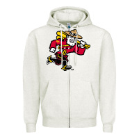 Oatmeal Heather vancouver canadians Zipper Hoodie - linhVisuals
