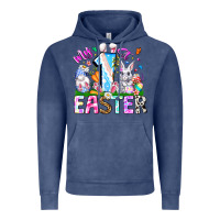Vintage Denim My 1st Easter Vintage Hoodie - CowhideDigitalArt