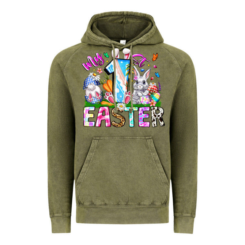 My 1st Easter Vintage Hoodie by CowhideDigitalArt | Teevron