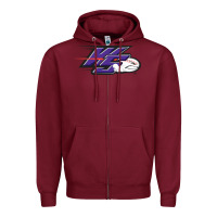 Burgundy winston salem dash Zipper Hoodie - linhVisuals