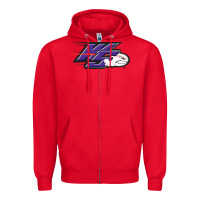 Red winston salem dash Zipper Hoodie - linhVisuals