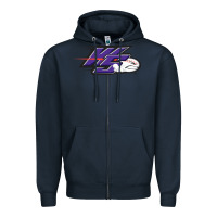 Navy winston salem dash Zipper Hoodie - linhVisuals