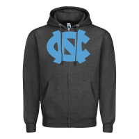 Charcoal Heather North Carolina Tar Heels Zipper Hoodie - linhVisuals