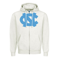 Oatmeal Heather North Carolina Tar Heels Zipper Hoodie - linhVisuals