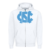 White North Carolina Tar Heels Zipper Hoodie - linhVisuals