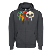 Smoke Retro Mask Doom Zipper Hoodie - linhVisuals