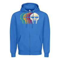 True Royal Retro Mask Doom Zipper Hoodie - linhVisuals