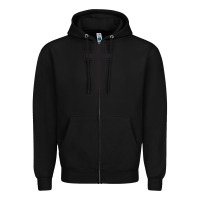 Black Cross Zipper Hoodie - linhVisuals