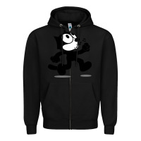 Black felix the black cat music Zipper Hoodie - linhVisuals