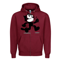 Burgundy felix the black cat music Zipper Hoodie - linhVisuals