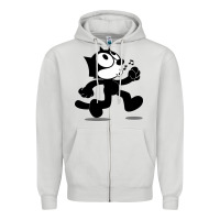 Dove Grey felix the black cat music Zipper Hoodie - linhVisuals