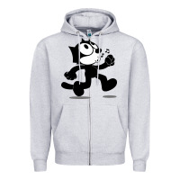 Felix The Black Cat Music Zipper Hoodie | Teevron