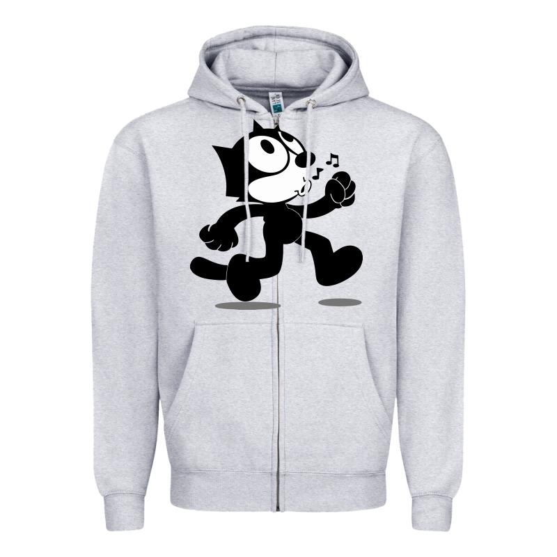 Felix The Black Cat Music Zipper Hoodie by linhVisuals | Teevron