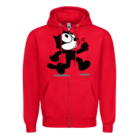 Red felix the black cat music Zipper Hoodie - linhVisuals