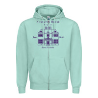 Seafoam nonnatus house  blue ink Zipper Hoodie - linhVisuals
