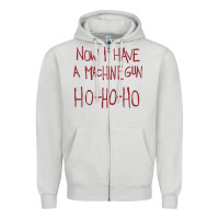 Dove Grey now i have a machine gun. ho ho ho Zipper Hoodie - linhVisuals