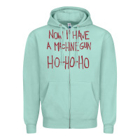 Seafoam now i have a machine gun. ho ho ho Zipper Hoodie - linhVisuals
