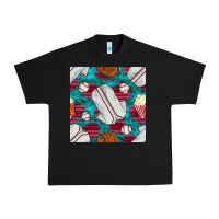 Black baseball  uniform with turquoise gemstone seamless pattern Urban Heavy Tee - BundleAndBundleShop