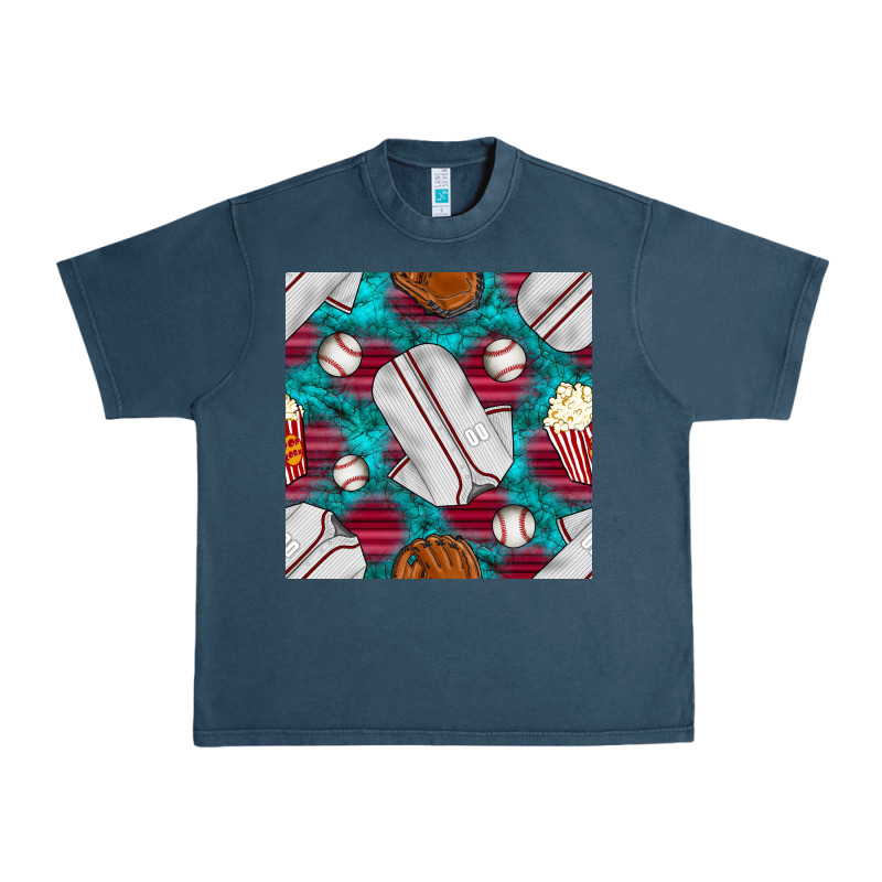 Baseball  Uniform With Turquoise Gemstone Seamless Pattern Urban Heavy Tee by BundleAndBundleShop | Teevron