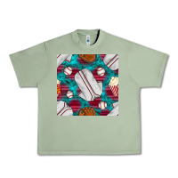 Oil Green baseball  uniform with turquoise gemstone seamless pattern Urban Heavy Tee - BundleAndBundleShop