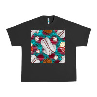 Pigment Black baseball  uniform with turquoise gemstone seamless pattern Urban Heavy Tee - BundleAndBundleShop