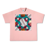 Salmon baseball  uniform with turquoise gemstone seamless pattern Urban Heavy Tee - BundleAndBundleShop