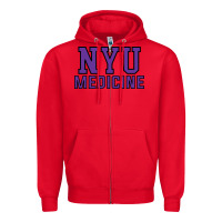 Red nyu medicine Zipper Hoodie - linhVisuals