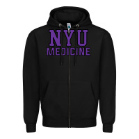 Black nyu medicine Zipper Hoodie - linhVisuals