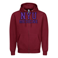 Burgundy nyu medicine Zipper Hoodie - linhVisuals