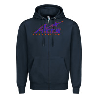 Navy evansville purple aces Zipper Hoodie - linhVisuals
