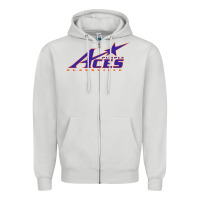 Dove Grey evansville purple aces Zipper Hoodie - linhVisuals