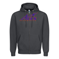 Smoke evansville purple aces Zipper Hoodie - linhVisuals