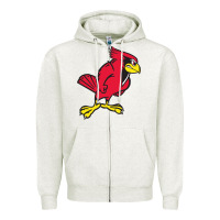 Oatmeal Heather illinois state redbirds Zipper Hoodie - linhVisuals