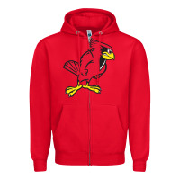 Red illinois state redbirds Zipper Hoodie - linhVisuals