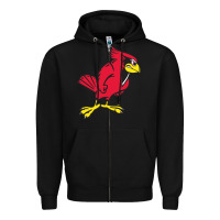 Black illinois state redbirds Zipper Hoodie - linhVisuals