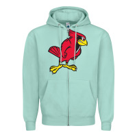 Seafoam illinois state redbirds Zipper Hoodie - linhVisuals