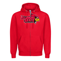 Red illinois state redbirds Zipper Hoodie - linhVisuals