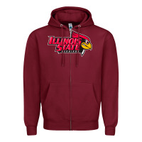 Burgundy illinois state redbirds Zipper Hoodie - linhVisuals