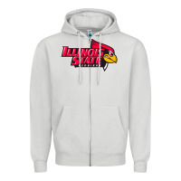 Dove Grey illinois state redbirds Zipper Hoodie - linhVisuals