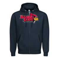 Navy illinois state redbirds Zipper Hoodie - linhVisuals