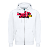 White illinois state redbirds Zipper Hoodie - linhVisuals
