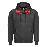 Charcoal Heather illinois state redbirds Zipper Hoodie - linhVisuals