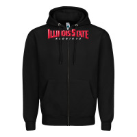 Black illinois state redbirds Zipper Hoodie - linhVisuals