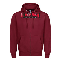 Burgundy illinois state redbirds Zipper Hoodie - linhVisuals