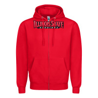 Red illinois state redbirds Zipper Hoodie - linhVisuals