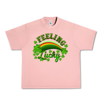 Salmon Feeling lucky with rainbow Urban Heavy Tee - RanaPortraitStore