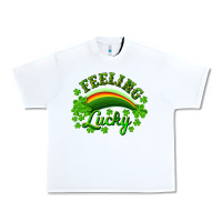 White Feeling lucky with rainbow Urban Heavy Tee - RanaPortraitStore