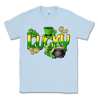 Dusty Blue Lucky St. Patrick's Day Classic Tee - HowdyJamesFarm