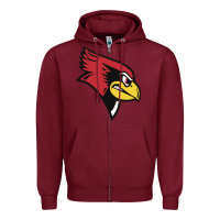 Burgundy illinois state redbirds Zipper Hoodie - linhVisuals