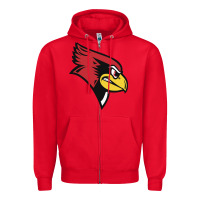 Red illinois state redbirds Zipper Hoodie - linhVisuals